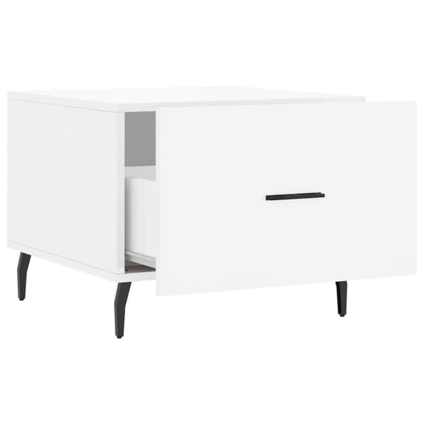 vidaXL Soffbord 2 st vit högglans 50x50x40 cm konstruerat trä