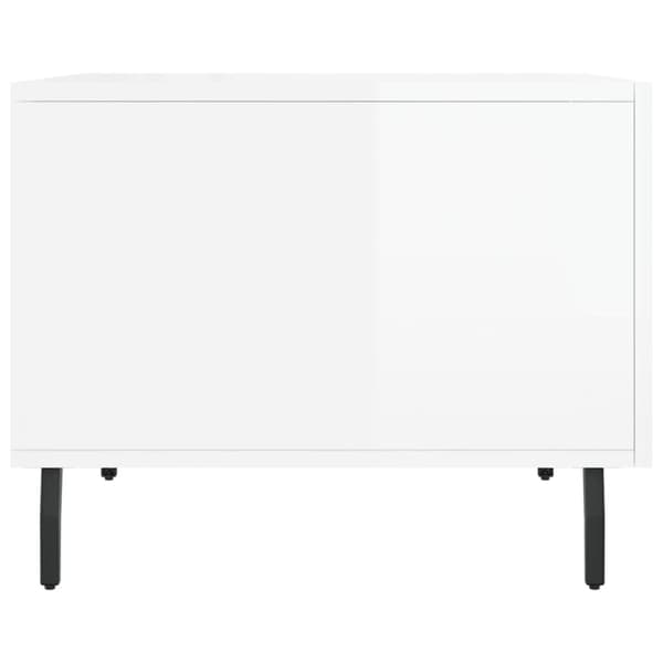 vidaXL Soffbord 2 st vit högglans 50x50x40 cm konstruerat trä