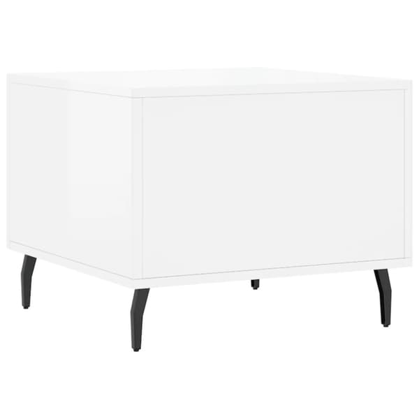 vidaXL Soffbord 2 st vit högglans 50x50x40 cm konstruerat trä