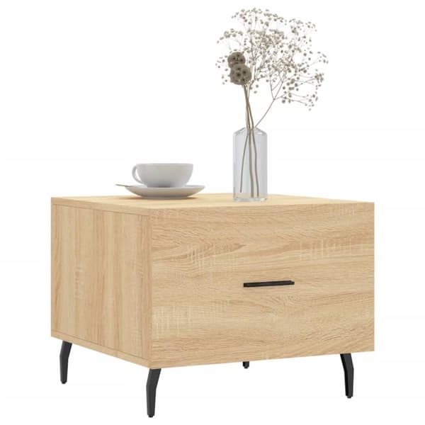 vidaXL sofaborde 2 stk. 50x50x40 cm konstrueret træ sonoma-eg