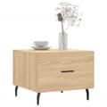 Miniatyrbillede 3 af 11: vidaXL sofaborde 2 stk. 50x50x40 cm konstrueret træ sonoma-eg