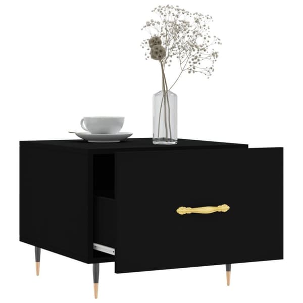 vidaXL sofaborde 2 stk. 50x50x40 cm konstrueret træ sort