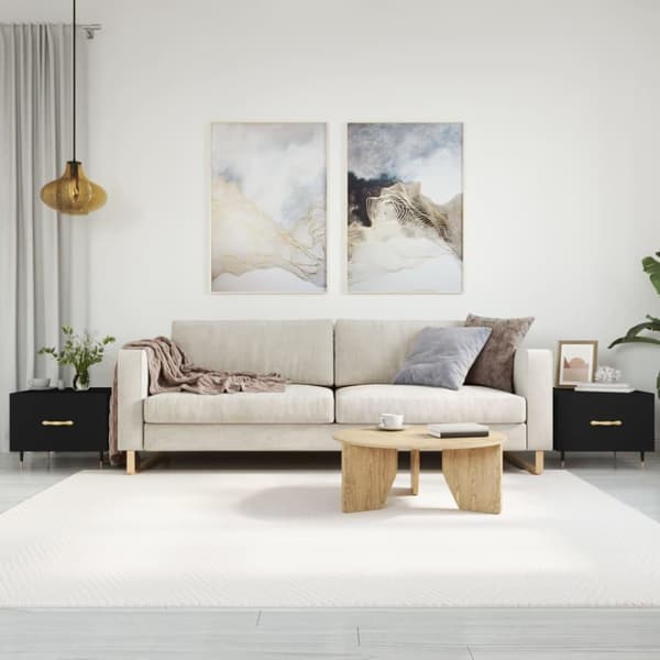 vidaXL sofaborde 2 stk. 50x50x40 cm konstrueret træ sort