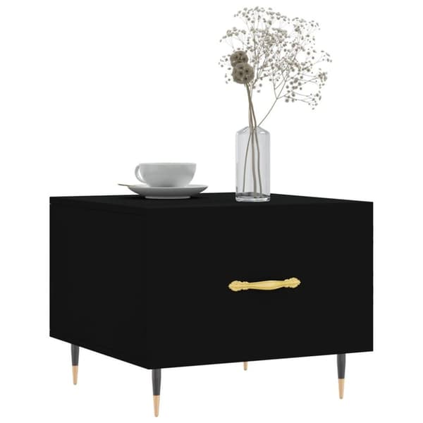 vidaXL sofaborde 2 stk. 50x50x40 cm konstrueret træ sort
