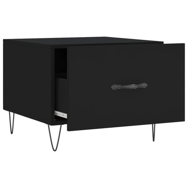 vidaXL sofaborde 2 stk. 50x50x40 cm konstrueret træ sort