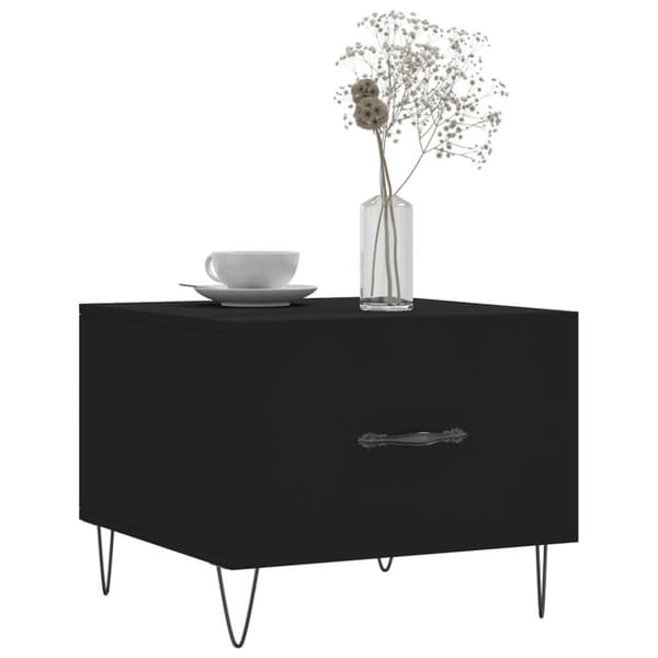 vidaXL sofaborde 2 stk. 50x50x40 cm konstrueret træ sort