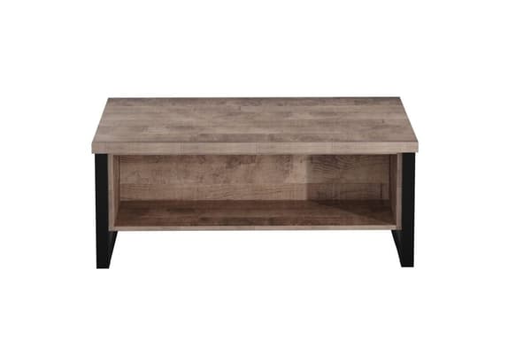 Rootz Coffee Table - Lounge Centerpiece - Living Room Stand - Modern Fixture - Furnishing Accent - Homely Surface - Decor Highlight - Brown, Black - 1
