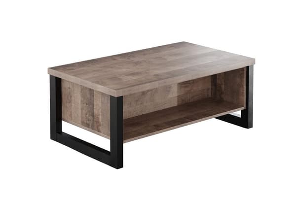 Rootz Coffee Table - Lounge Centerpiece - Living Room Stand - Modern Fixture - Furnishing Accent - Homely Surface - Decor Highlight - Brown, Black - 1