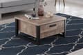 Miniatyrbild 3 av 6: Rootz Coffee Table - Modern Centerpiece - Living Room Stand - Elegant Furniture - Homely Accent - Lounge Display - Brown & Black - 80 x 45 x 80 cm