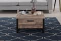Miniatyrbild 6 av 6: Rootz Coffee Table - Modern Centerpiece - Living Room Stand - Elegant Furniture - Homely Accent - Lounge Display - Brown & Black - 80 x 45 x 80 cm