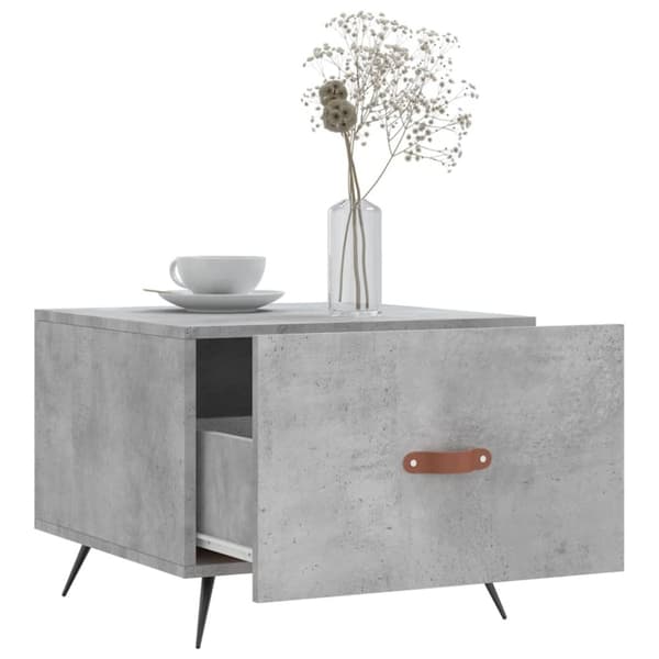 vidaXL Salongbord 2 stk betonggrå 50x50x40 cm konstruert tre