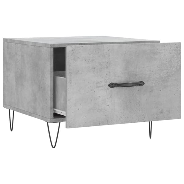 vidaXL Salongbord 2 stk betonggrå 50x50x40 cm konstruert tre