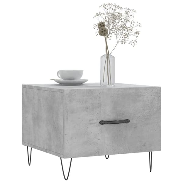 vidaXL Salongbord 2 stk betonggrå 50x50x40 cm konstruert tre