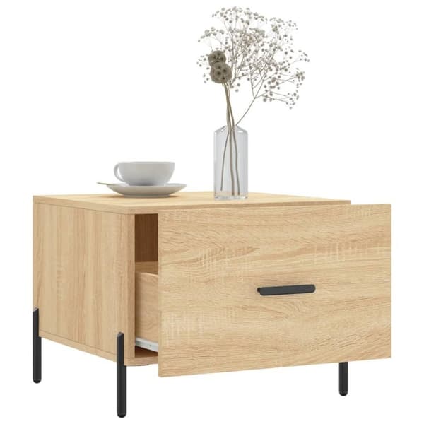 vidaXL Salongbord 2 stk sonoma eik 50x50x40 cm konstruert tre