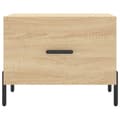 Miniatyrbilde 5 av 11: vidaXL Salongbord 2 stk sonoma eik 50x50x40 cm konstruert tre