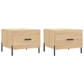 Miniatyrbilde 1 av 11: vidaXL Salongbord 2 stk sonoma eik 50x50x40 cm konstruert tre