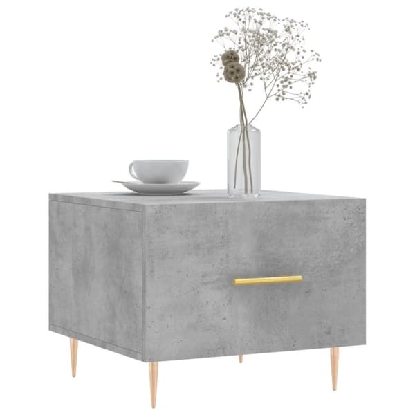 vidaXL sofaborde 2 stk. 50x50x40 cm konstrueret træ betongrå