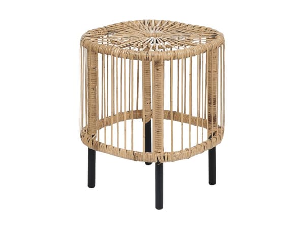 Sæt med 2 sofabord i rattan Naturligt rattan Pulverlakeret UV-vejr Pletbestandigt Håndlavet Indendørs Udendørs Stue Terrasse Patio Boho-stil