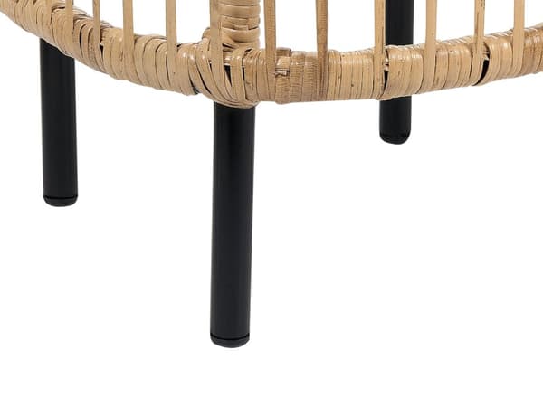 Sæt med 2 sofabord i rattan Naturligt rattan Pulverlakeret UV-vejr Pletbestandigt Håndlavet Indendørs Udendørs Stue Terrasse Patio Boho-stil