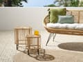 Miniatyrbillede 2 af 11: Sæt med 2 sofabord i rattan Naturligt rattan Pulverlakeret UV-vejr Pletbestandigt Håndlavet Indendørs Udendørs Stue Terrasse Patio Boho-stil