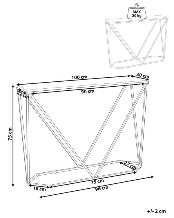 Konsolbord Vit marmoreffekt med guldfärgad MDF Pulverlackerat järn 100 x 30 cm Rektangulärt Glam Modernt Vardagsrum Sovrum Hall
