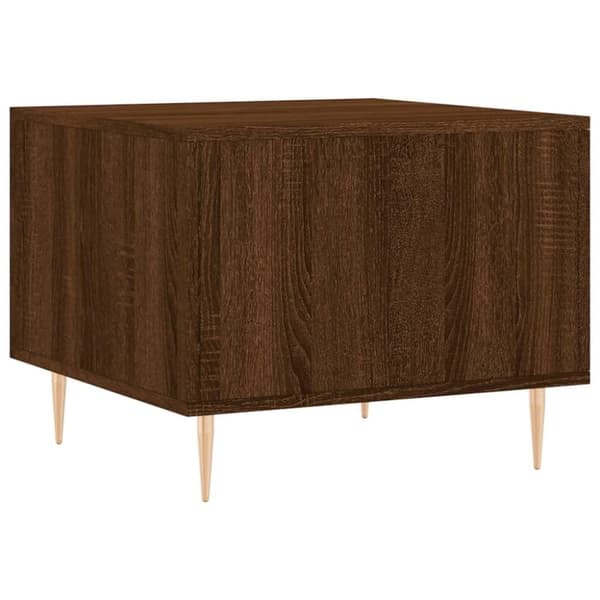 vidaXL Soffbord 2 st brun ek 50x50x40 cm konstruerat trä