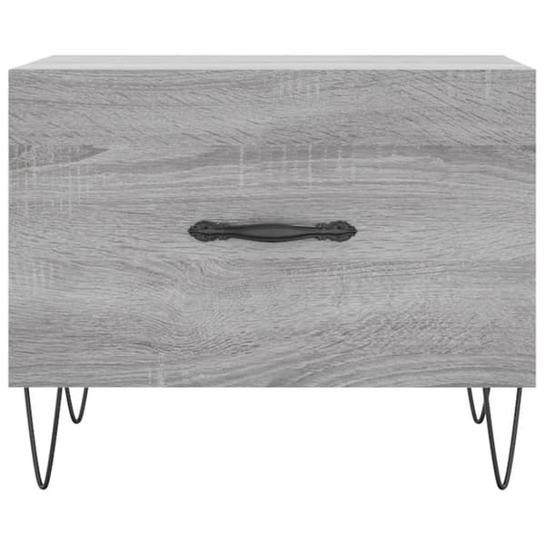 vidaXL sofaborde 2 stk. 50x50x40 cm konstrueret træ grå sonoma-eg