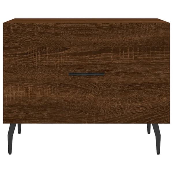 vidaXL sofaborde 2 stk. 50x50x40 cm konstrueret træ brun egetræsfarve