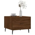 Miniatyrbillede 2 af 11: vidaXL sofaborde 2 stk. 50x50x40 cm konstrueret træ brun egetræsfarve