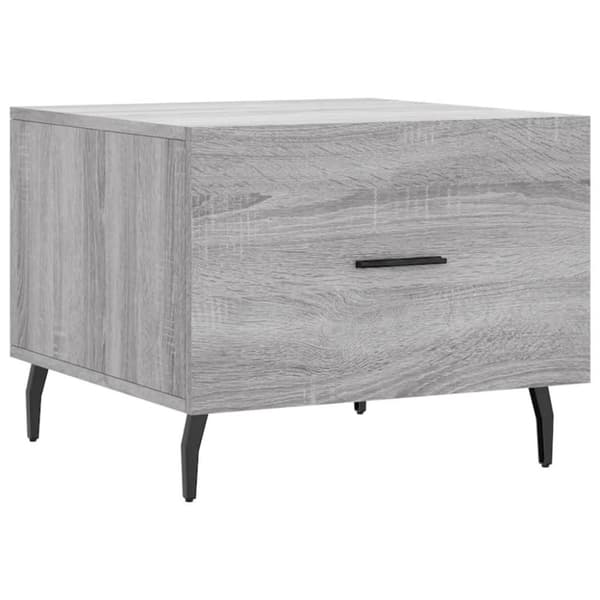 vidaXL sofaborde 2 stk. 50x50x40 cm konstrueret træ grå sonoma-eg