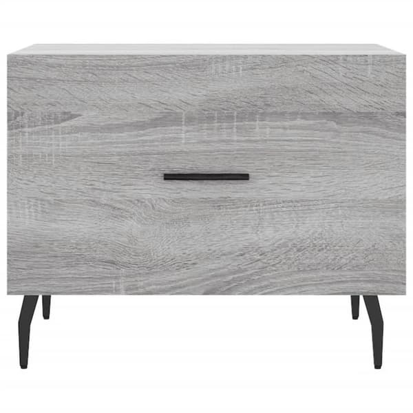 vidaXL sofaborde 2 stk. 50x50x40 cm konstrueret træ grå sonoma-eg