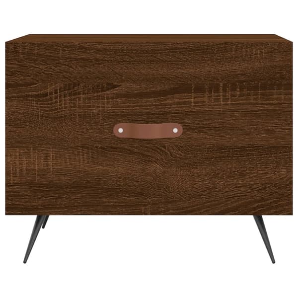 vidaXL sofaborde 2 stk. 50x50x40 cm konstrueret træ brun egetræsfarve