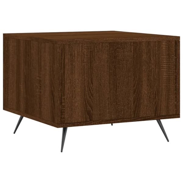 vidaXL sofaborde 2 stk. 50x50x40 cm konstrueret træ brun egetræsfarve