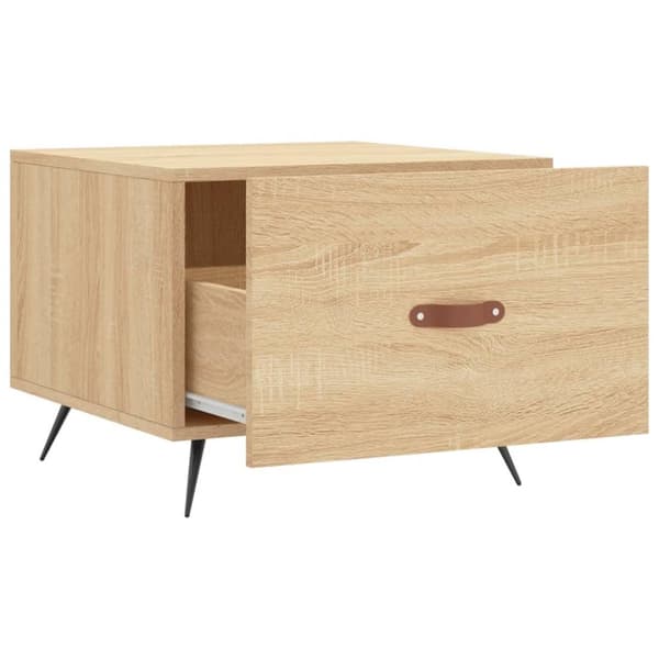 vidaXL sofaborde 2 stk. 50x50x40 cm konstrueret træ sonoma-eg