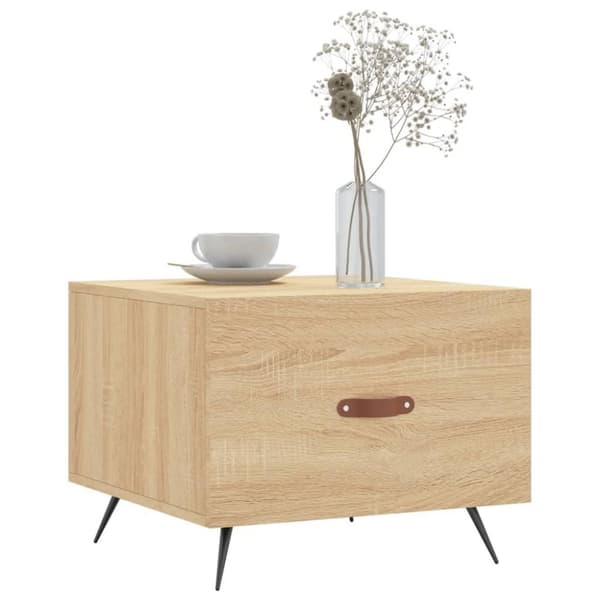 vidaXL sofaborde 2 stk. 50x50x40 cm konstrueret træ sonoma-eg