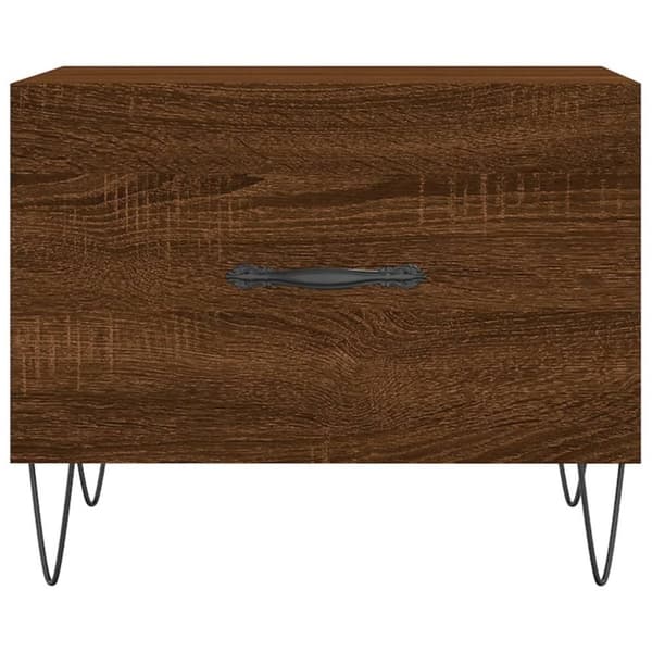 vidaXL Soffbord 2 st brun ek 50x50x40 cm konstruerat trä