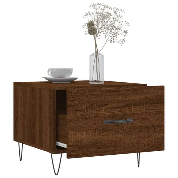 vidaXL Sohvapöydät 2 kpl ruskea tammi 50x50x40 cm tekninen puu