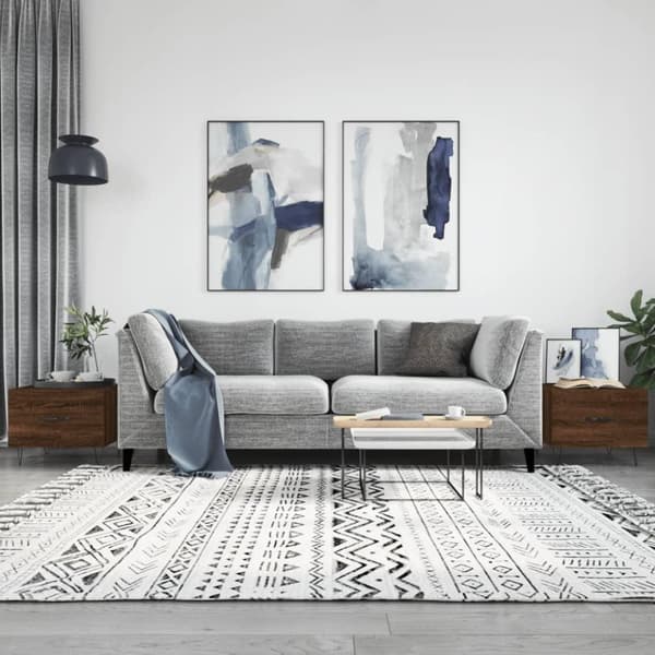 vidaXL Sohvapöydät 2 kpl ruskea tammi 50x50x40 cm tekninen puu