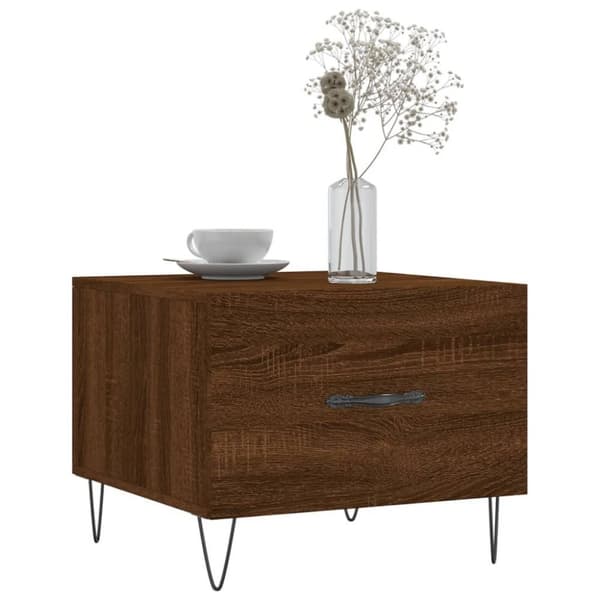 vidaXL Sohvapöydät 2 kpl ruskea tammi 50x50x40 cm tekninen puu