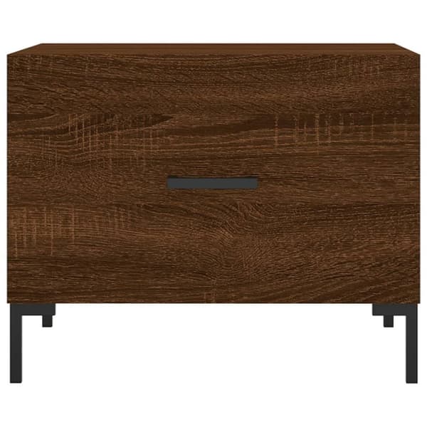 vidaXL sofaborde 2 stk. 50x50x40 cm konstrueret træ brun egetræsfarve