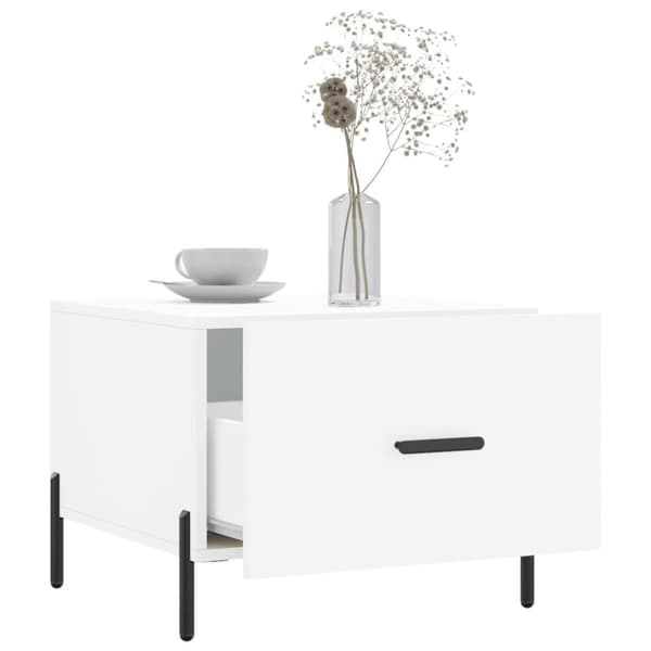 vidaXL sofaborde 2 stk. 50x50x40 cm konstrueret træ hvid