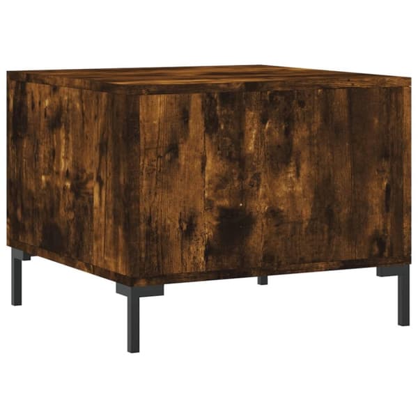 vidaXL Salongbord 2 stk røkt eik 50x50x40 cm konstruert tre