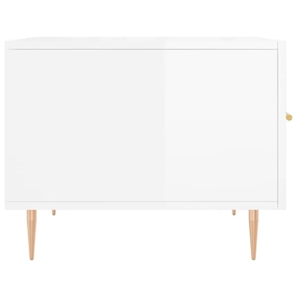 vidaXL Soffbord 2 st vit högglans 50x50x40 cm konstruerat trä