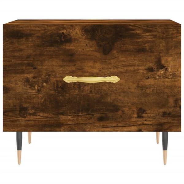 vidaXL Salongbord 2 stk røkt eik 50x50x40 cm konstruert tre