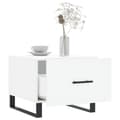 Miniatyrbilde 3 av 11: vidaXL Salongbord 2 stk hvit 50x50x40 cm konstruert tre