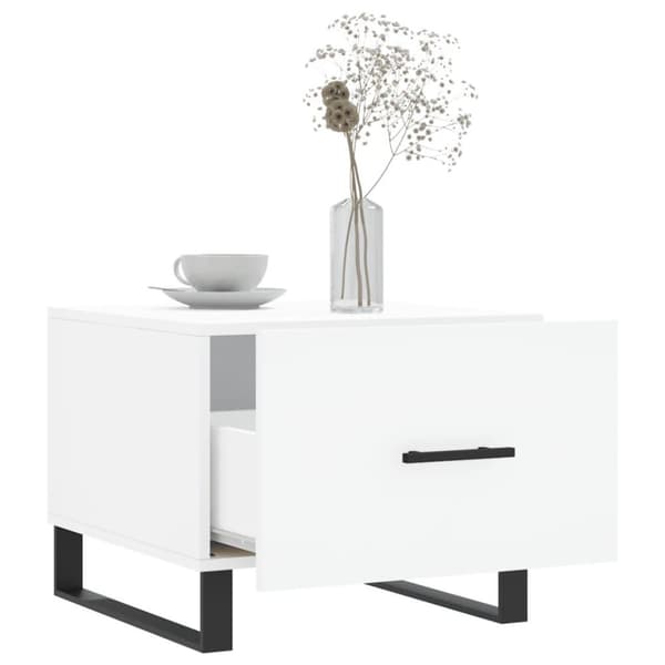 vidaXL Salongbord 2 stk hvit 50x50x40 cm konstruert tre