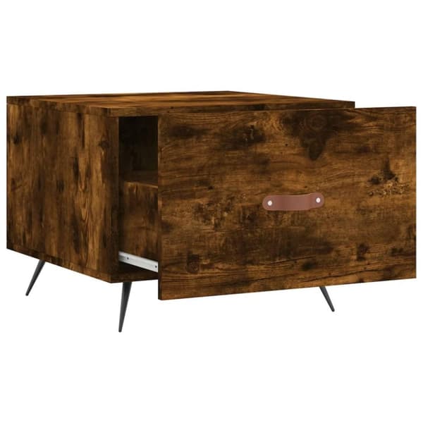 vidaXL Salongbord 2 stk røkt eik 50x50x40 cm konstruert tre