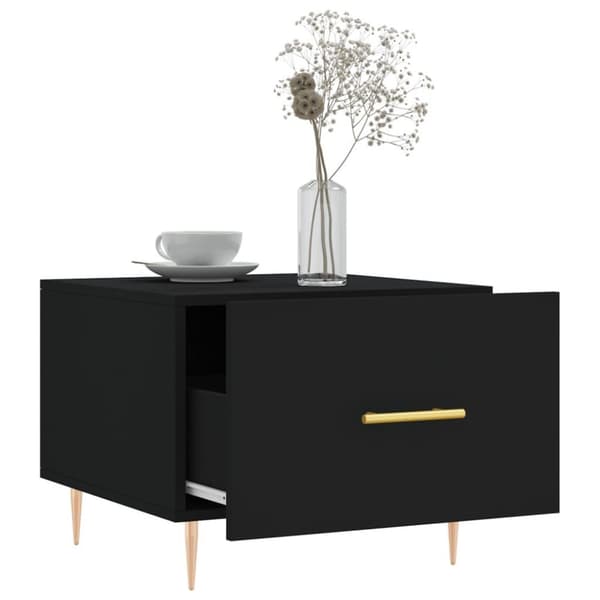 vidaXL sofaborde 2 stk. 50x50x40 cm konstrueret træ sort
