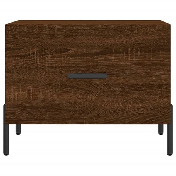 vidaXL Salongbord 2 stk brun eik 50x50x40 cm konstruert tre