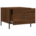 Miniatyrbilde 6 av 11: vidaXL Salongbord 2 stk brun eik 50x50x40 cm konstruert tre